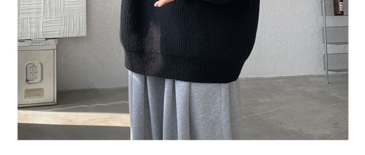 Sweater Men's Turtleneck Versatile Trendy Brand Couple Autumn And Winter Loose Lazy Knitted Sweater Zipper Thread Jacket Casual_voghion.com