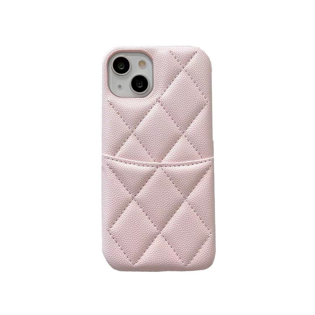 Black Leather Card Holder Case For Iphone 15 14 13 12 11 Series_voghion.com