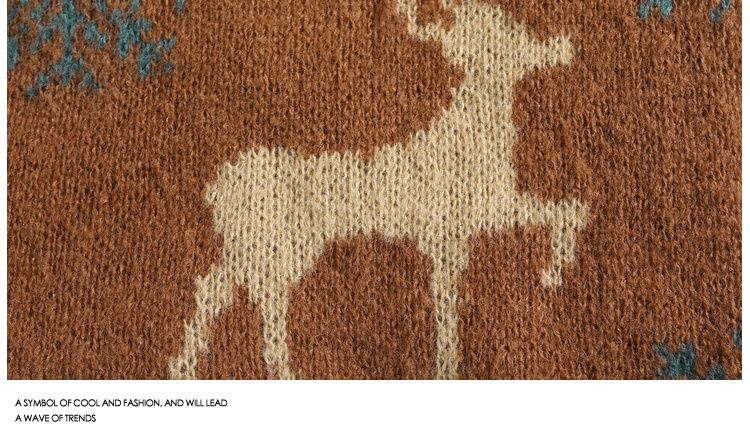 Weihnachtspullover Unisex Retro Strickpullover Lockerer Schnitt_voghion.com