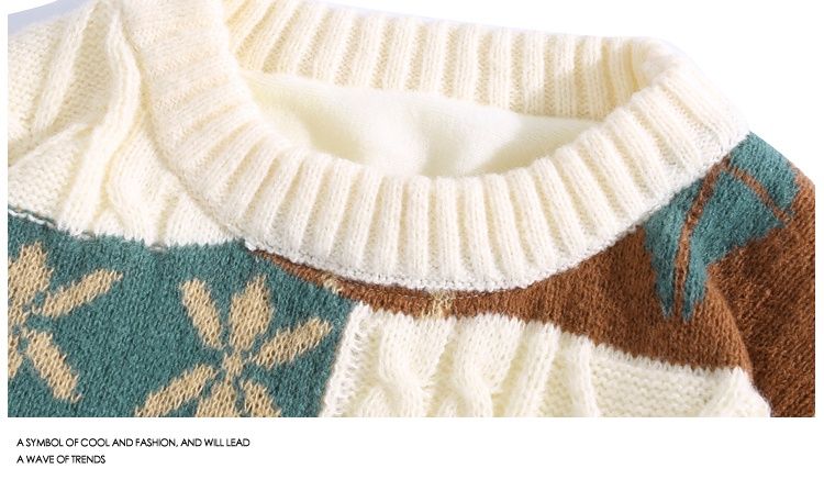 Weihnachtspullover Unisex Retro Strickpullover Lockerer Schnitt_voghion.com