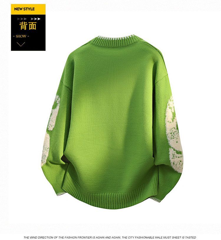 Suéter informal de talla grande para adolescentes, estilo otoño e invierno, nuevo estilo holgado, tejido de punto americano._voghion.com