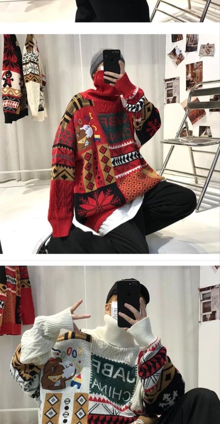 Herren Rollkragenpullover Strickpullover Für Herbst Und Winter_voghion.com