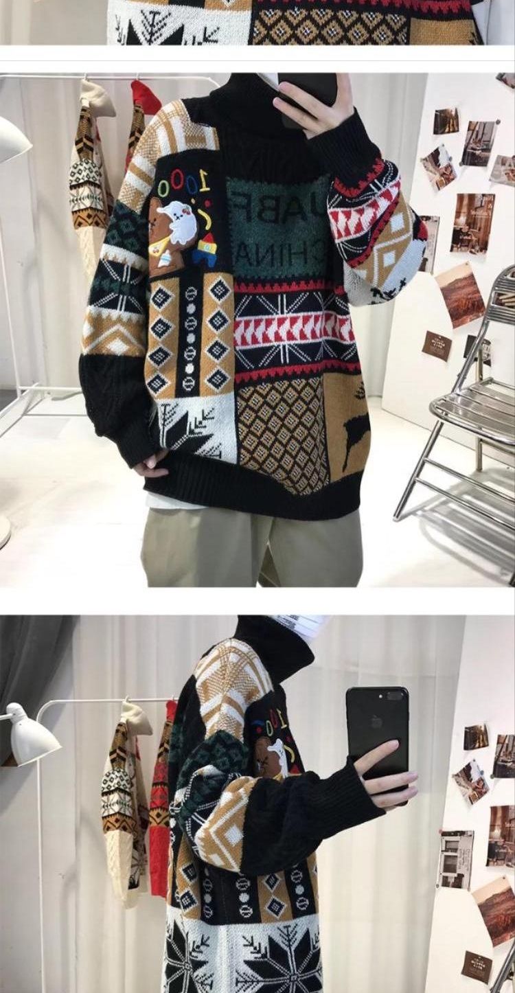 Herren Rollkragenpullover Strickpullover Für Herbst Und Winter_voghion.com