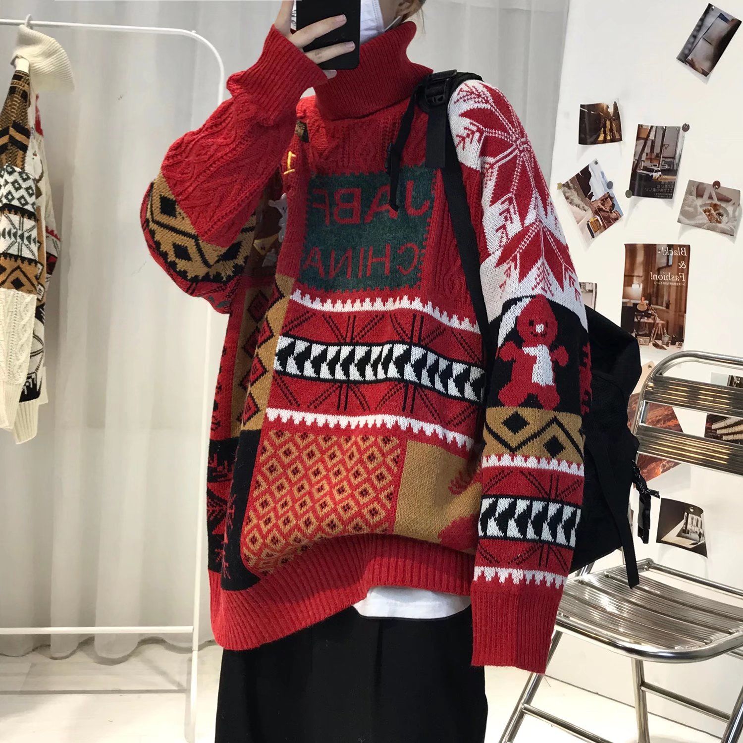 Herren Rollkragenpullover Strickpullover Für Herbst Und Winter_voghion.com