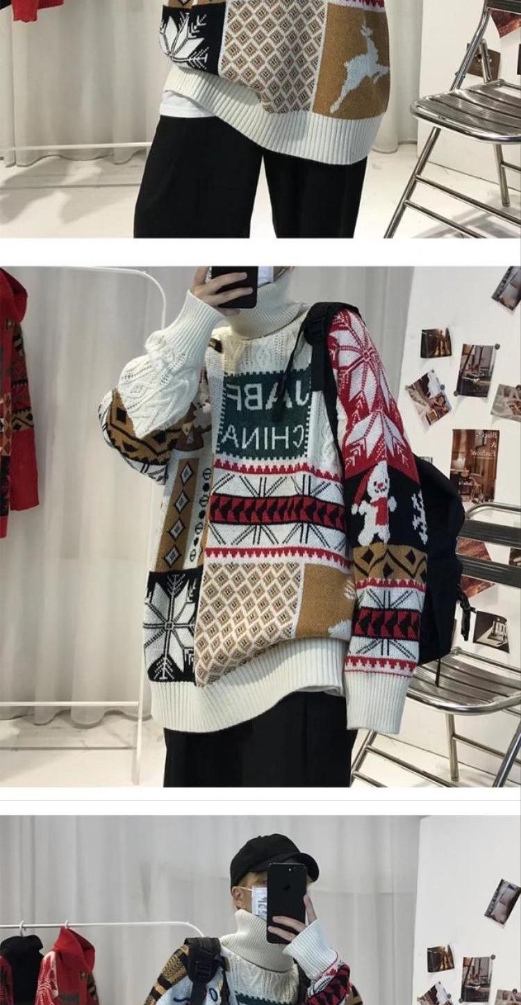 Herren Rollkragenpullover Strickpullover Für Herbst Und Winter_voghion.com