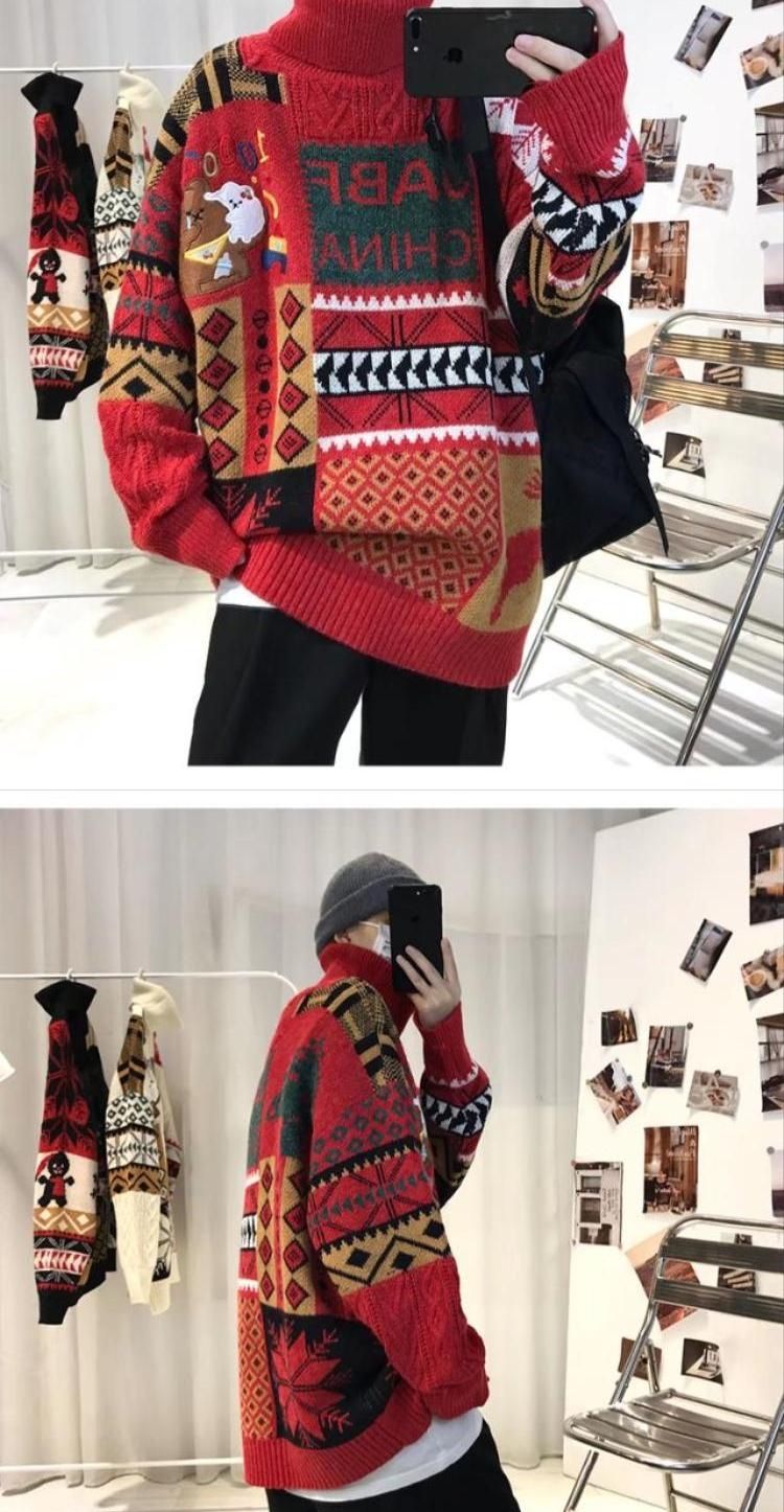 Herren Rollkragenpullover Strickpullover Für Herbst Und Winter_voghion.com