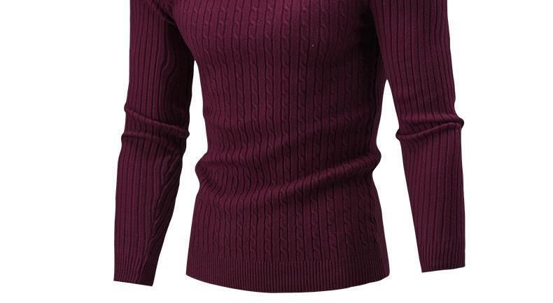 Col roulé surdimensionné pour homme, tricot grande taille_voghion.com