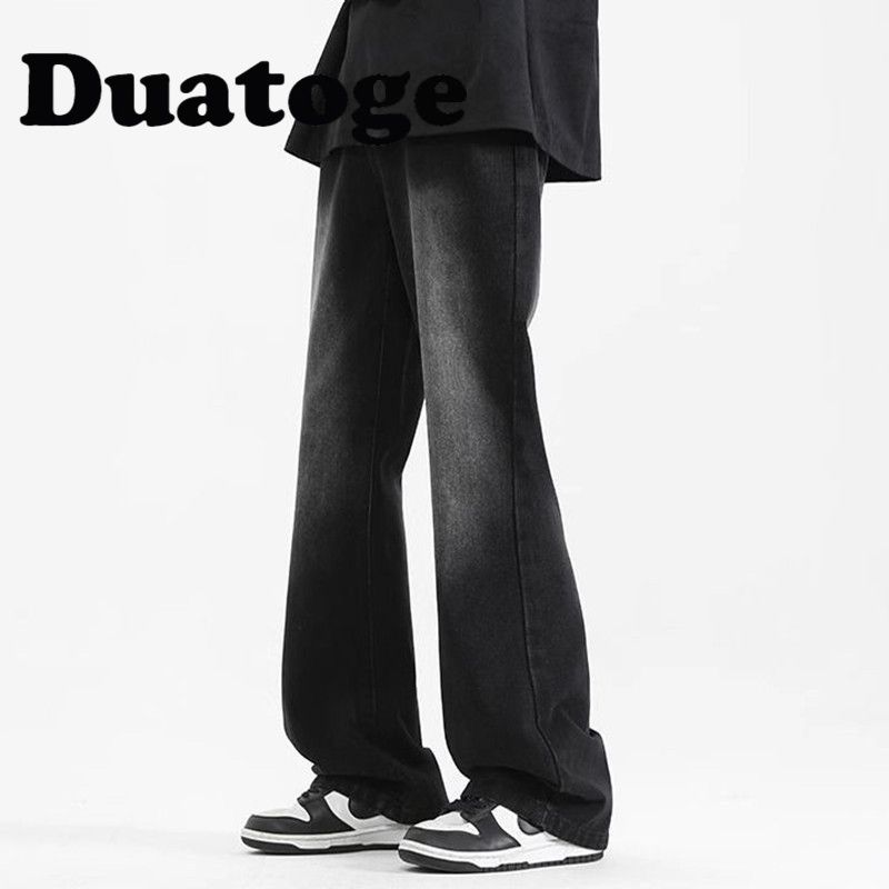 Weird Beast Micro-Pull-Jeans für Herren, allmählicher Wechsel der Freizeit, gerade, schmal, Herbst und Winter, amerikanische High-Street-Trendhose für Herren_voghion.com